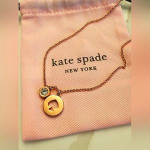 Kate Spade Rose Gold Crystal Pendant Necklace
